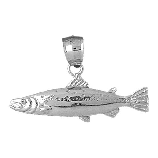 Sterling Silver Salmon Pendant