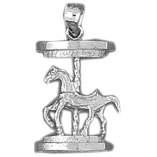 Sterling Silver Carousel Pendant