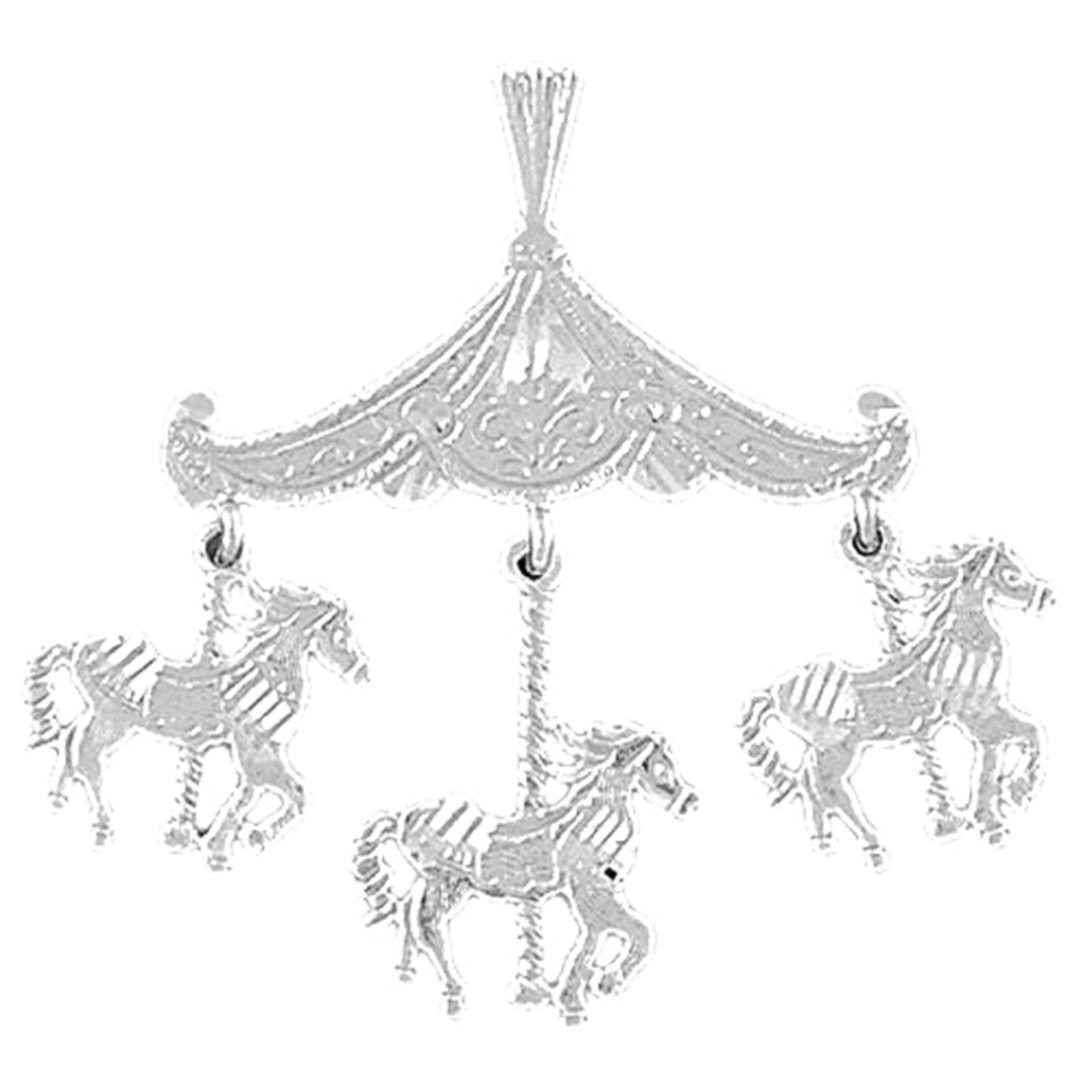 Sterling Silver Carousel Pendant