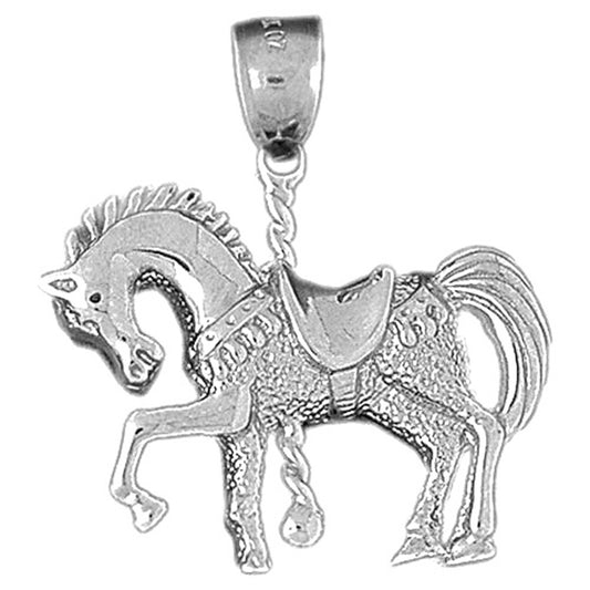 Sterling Silver Carousel Horse Pendant