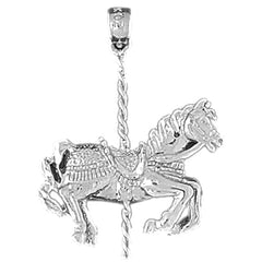 Sterling Silver Carousel Horse Pendant