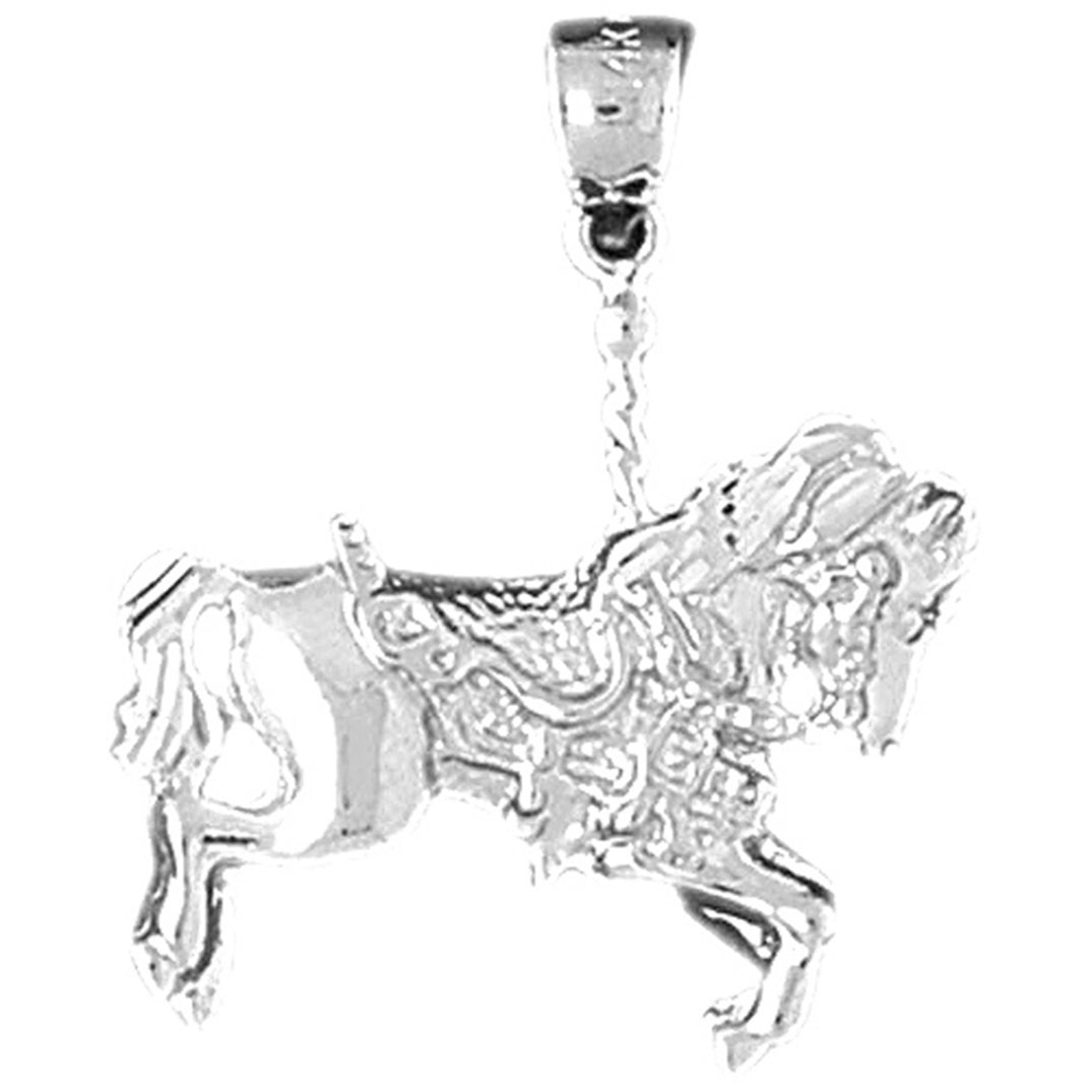 Sterling Silver Carousel Horse Pendant