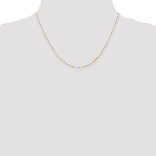 14K Rose Gold 0.5mm Cable Rope Chain