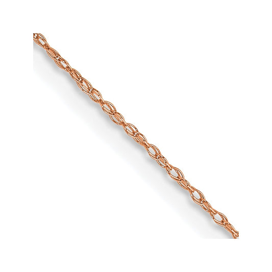 14K Rose Gold 0.5mm Cable Rope Chain