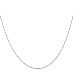 14K White Gold 0.5mm Cable Rope Chain