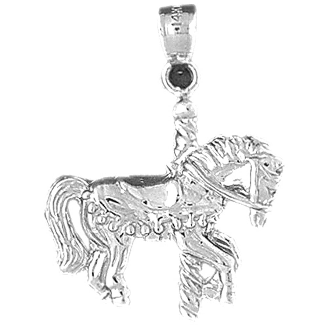 Sterling Silver Carousel Horse Pendant