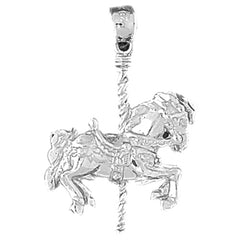 Sterling Silver Carousel Horse Pendant