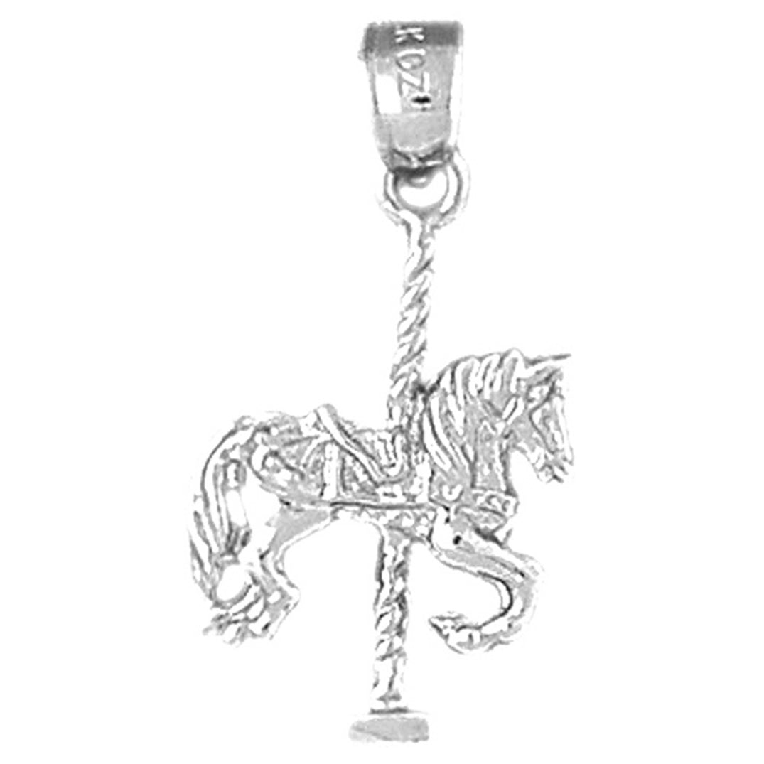 Sterling Silver Carousel Horse Pendant