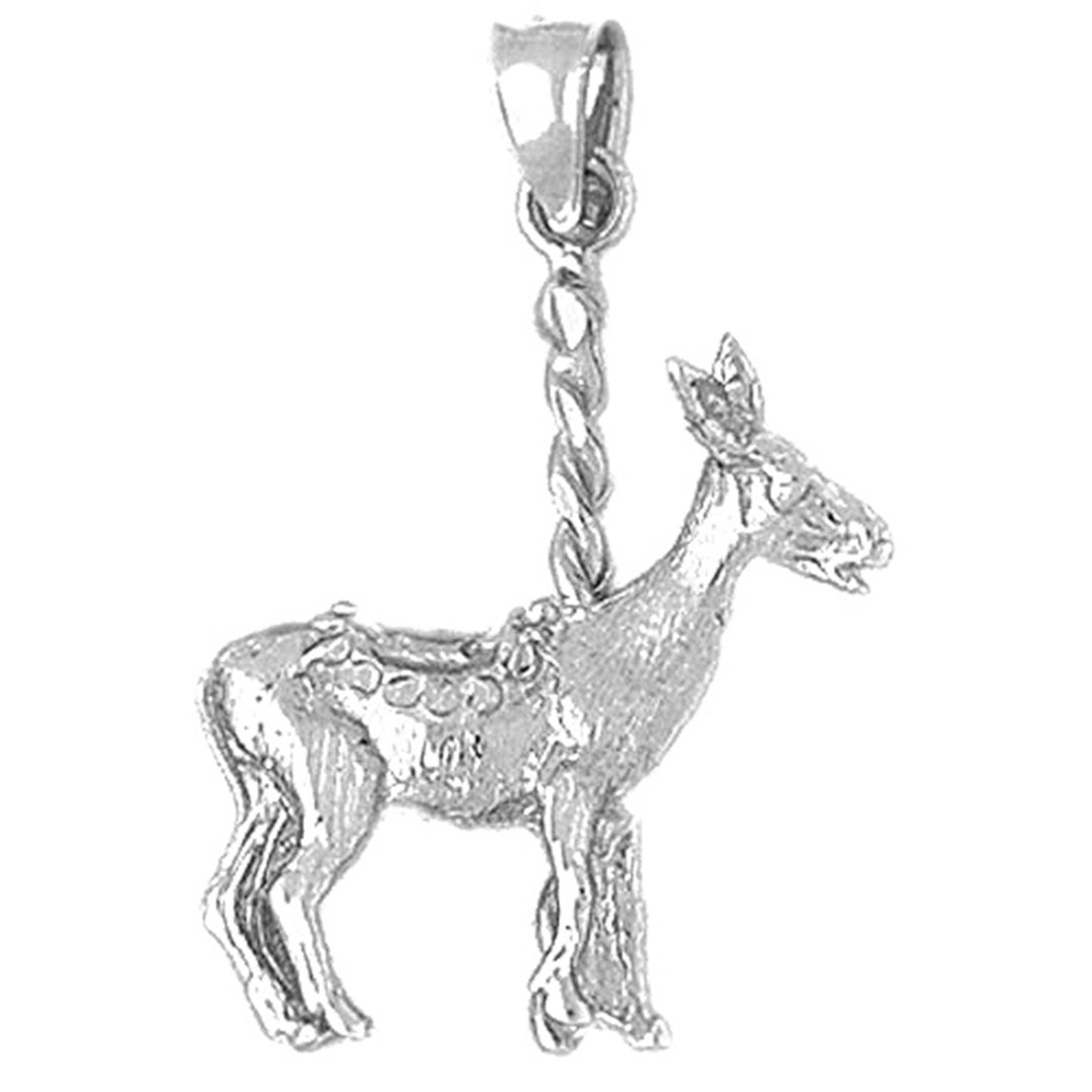 Sterling Silver Carousel Donkey Pendant