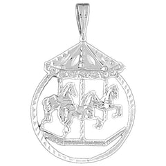 Sterling Silver Carousel Horse Pendant