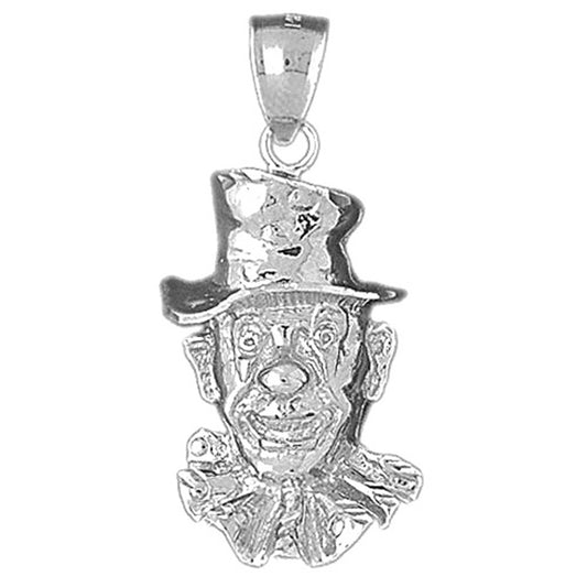 Sterling Silver Clown Pendant