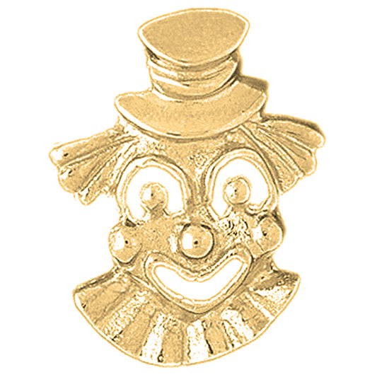 Yellow Gold-plated Silver Clown Pendant