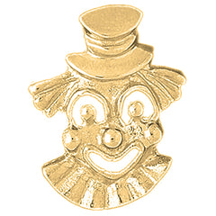 Yellow Gold-plated Silver Clown Pendant