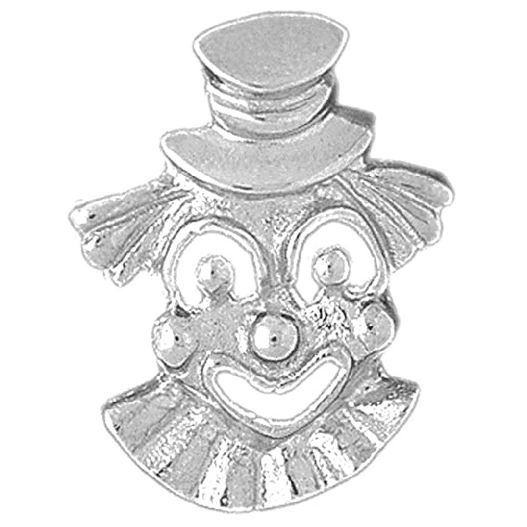 Sterling Silver Clown Pendant