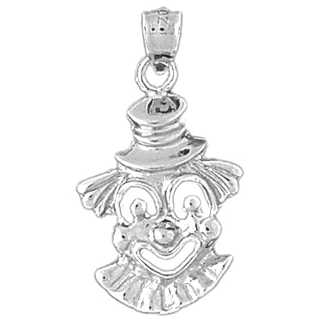 Sterling Silver Clown Pendant