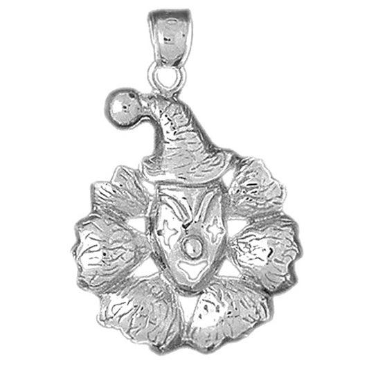 Sterling Silver Clown Pendant