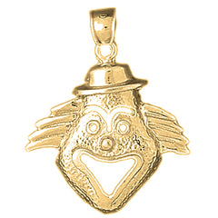 Yellow Gold-plated Silver Clown Pendant