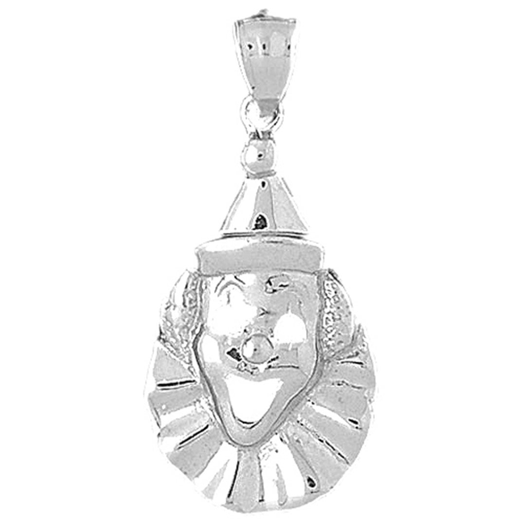 Sterling Silver Clown Pendant