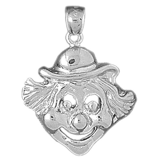 Sterling Silver Clown Pendant