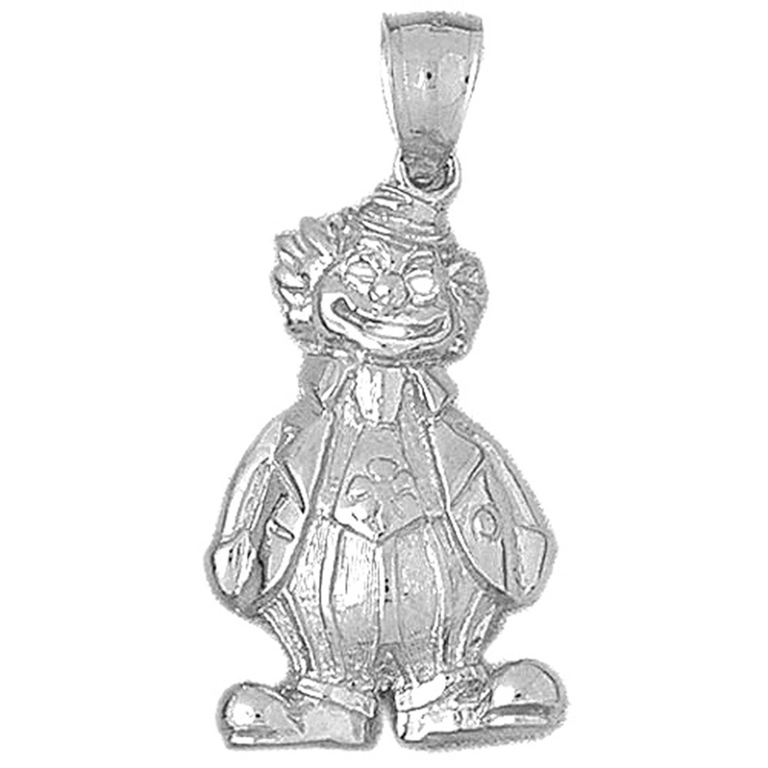 Sterling Silver Clown Pendant