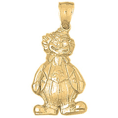 Yellow Gold-plated Silver Clown Pendant