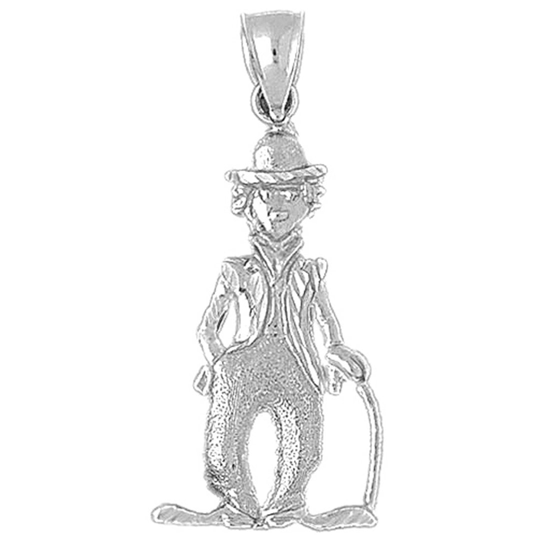 Sterling Silver Clown Pendant