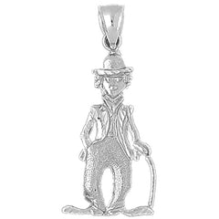 Sterling Silver Clown Pendant