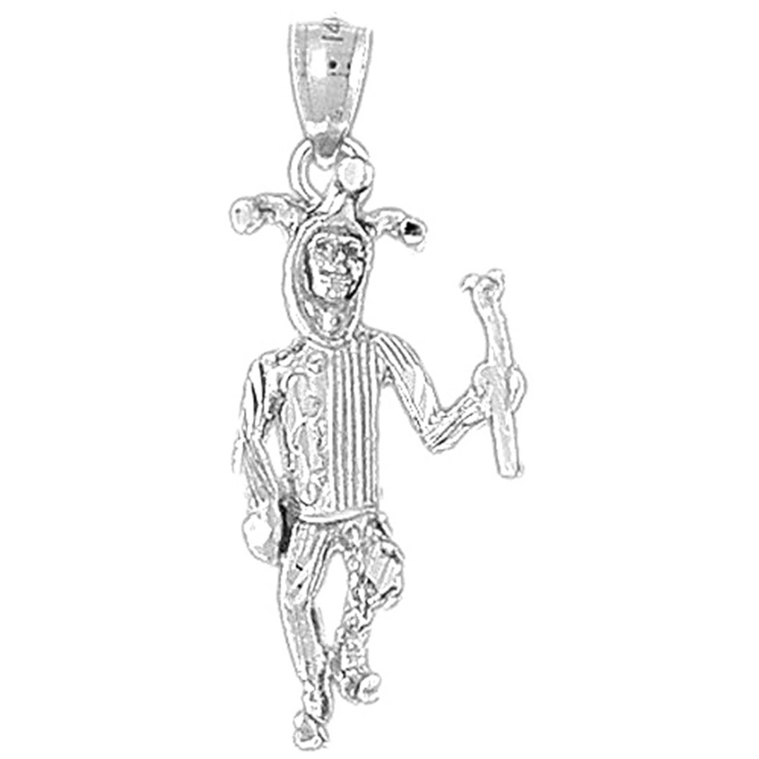 Sterling Silver Clown Pendant