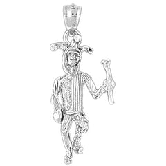 Sterling Silver Clown Pendant