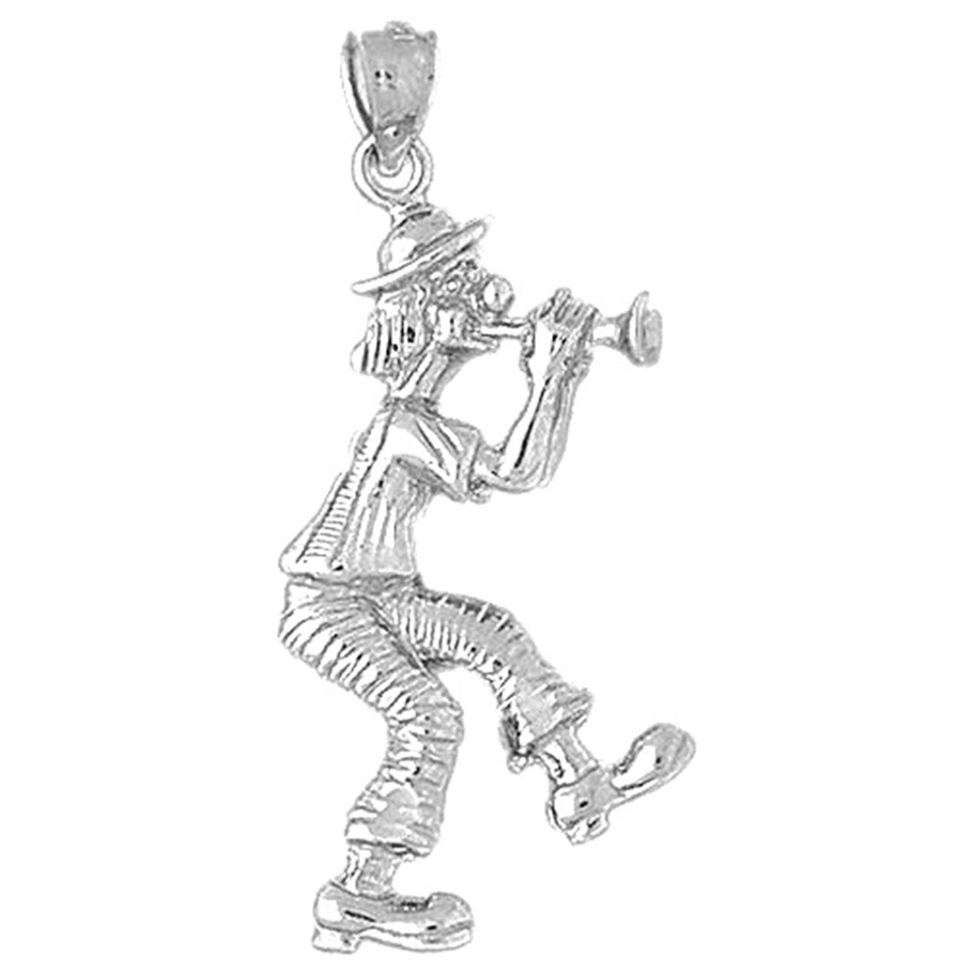 Sterling Silver Clown Pendant