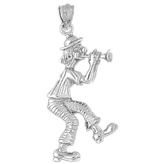 Sterling Silver Clown Pendant