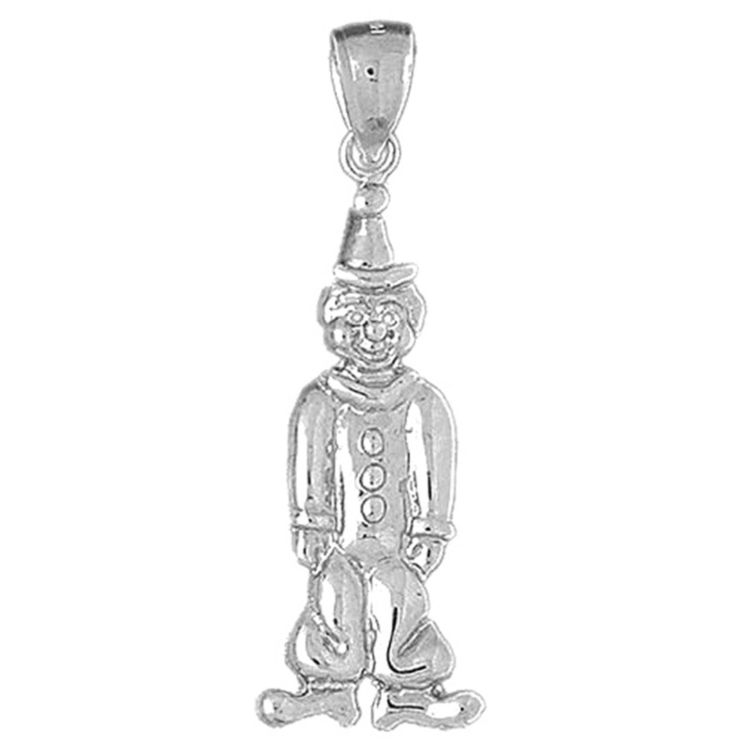 Sterling Silver Clown Pendant