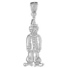 Sterling Silver Clown Pendant