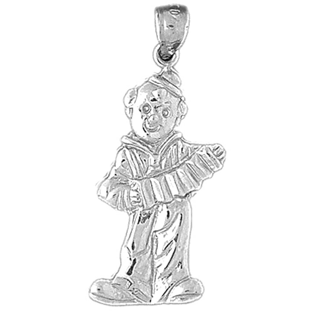 Sterling Silver Clown Pendant