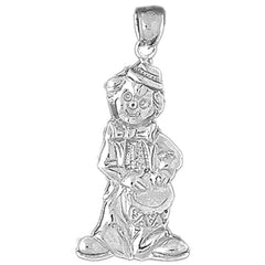 Sterling Silver Clown Pendant