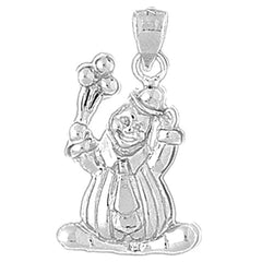 Sterling Silver Clown Pendant