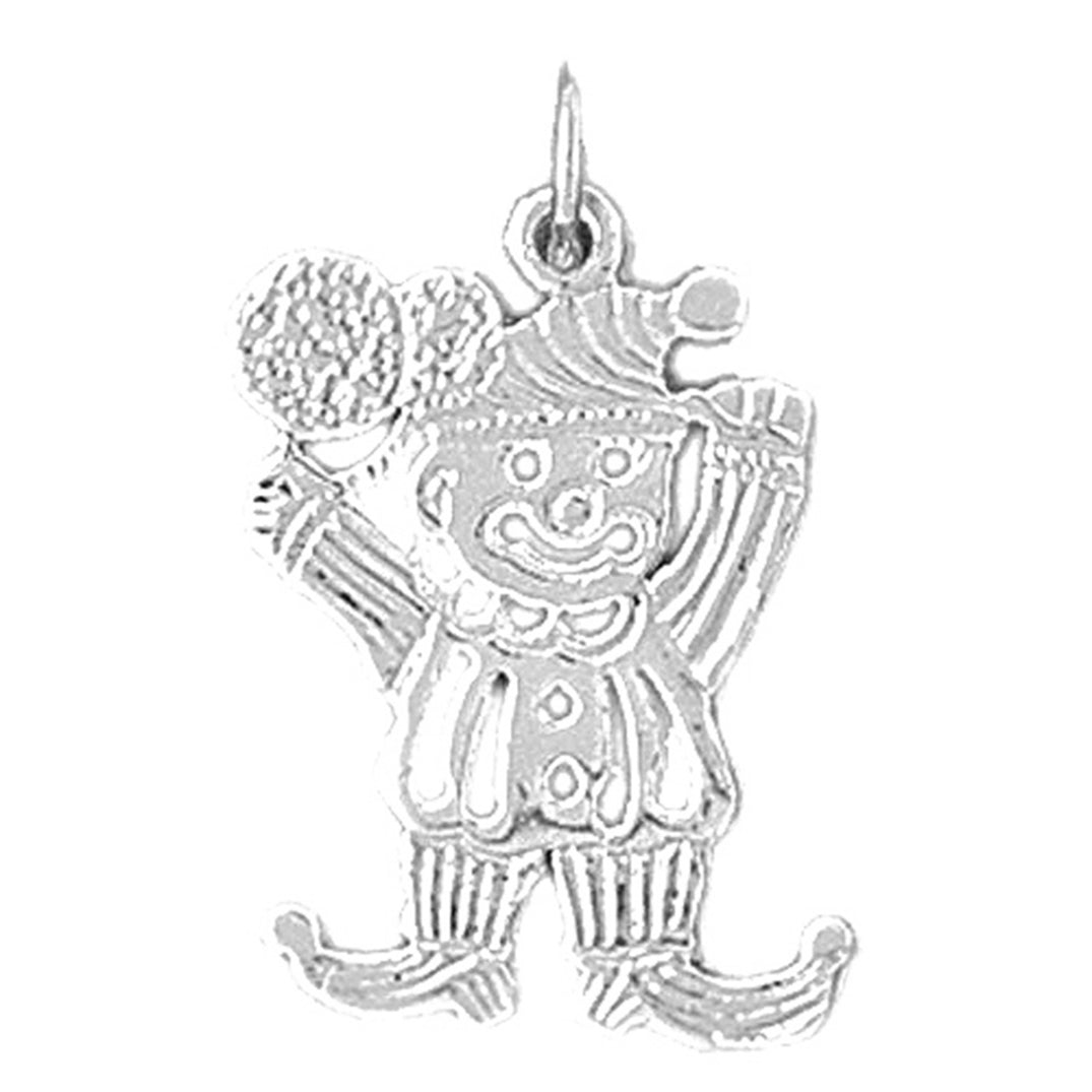 Sterling Silver Clown Pendant