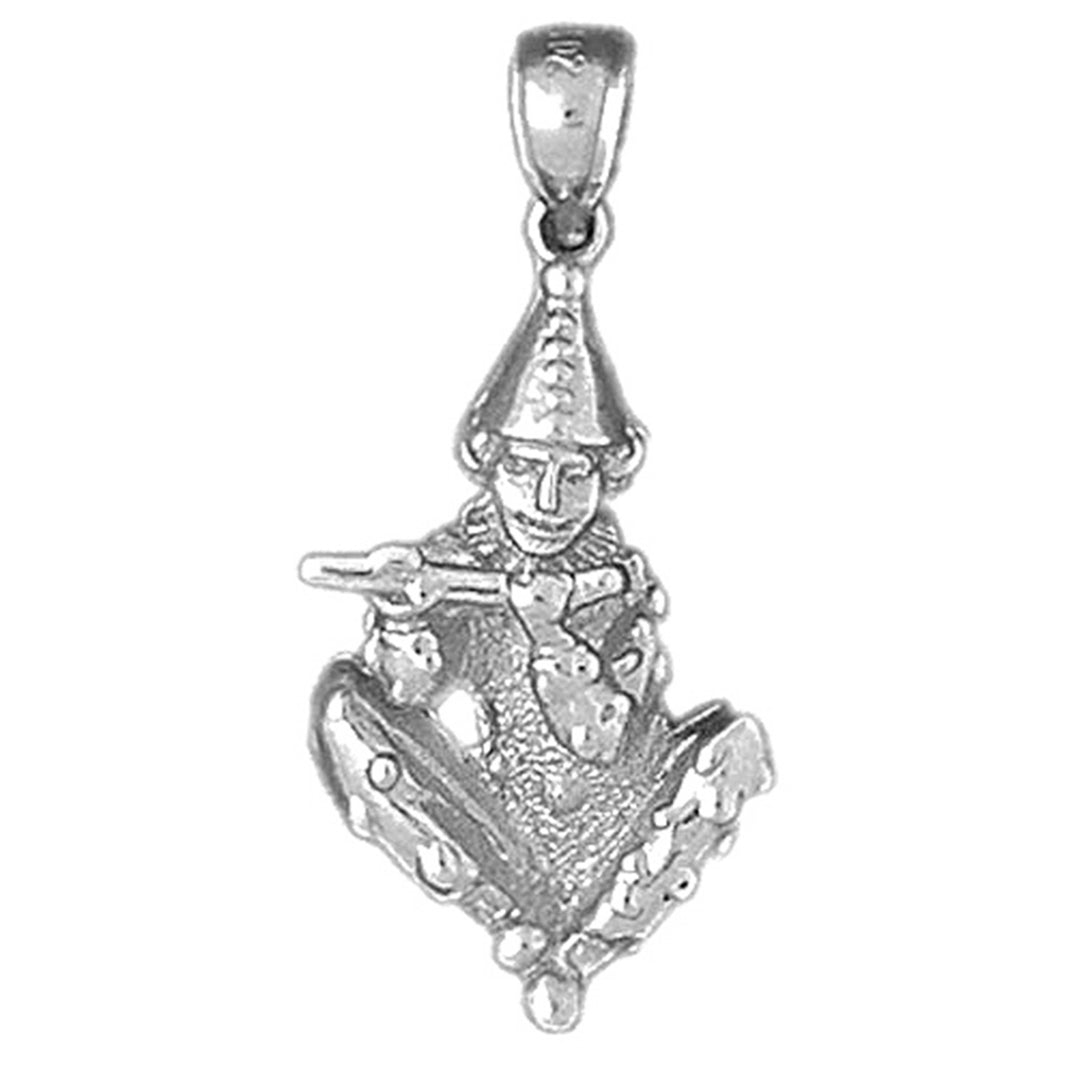 Sterling Silver Clown Pendant