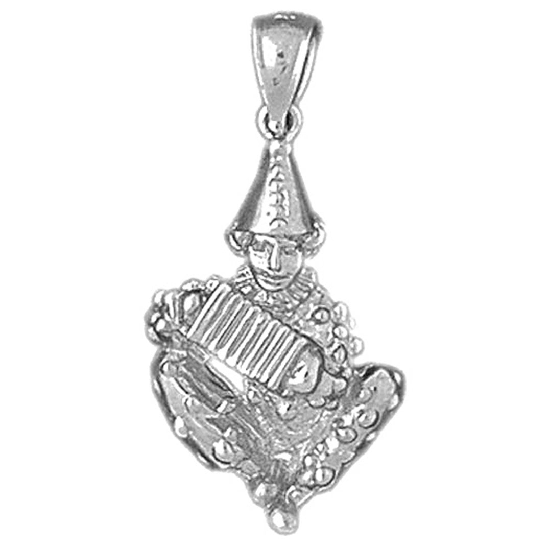 Sterling Silver Clown Pendant