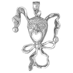 Sterling Silver Clown Pendant