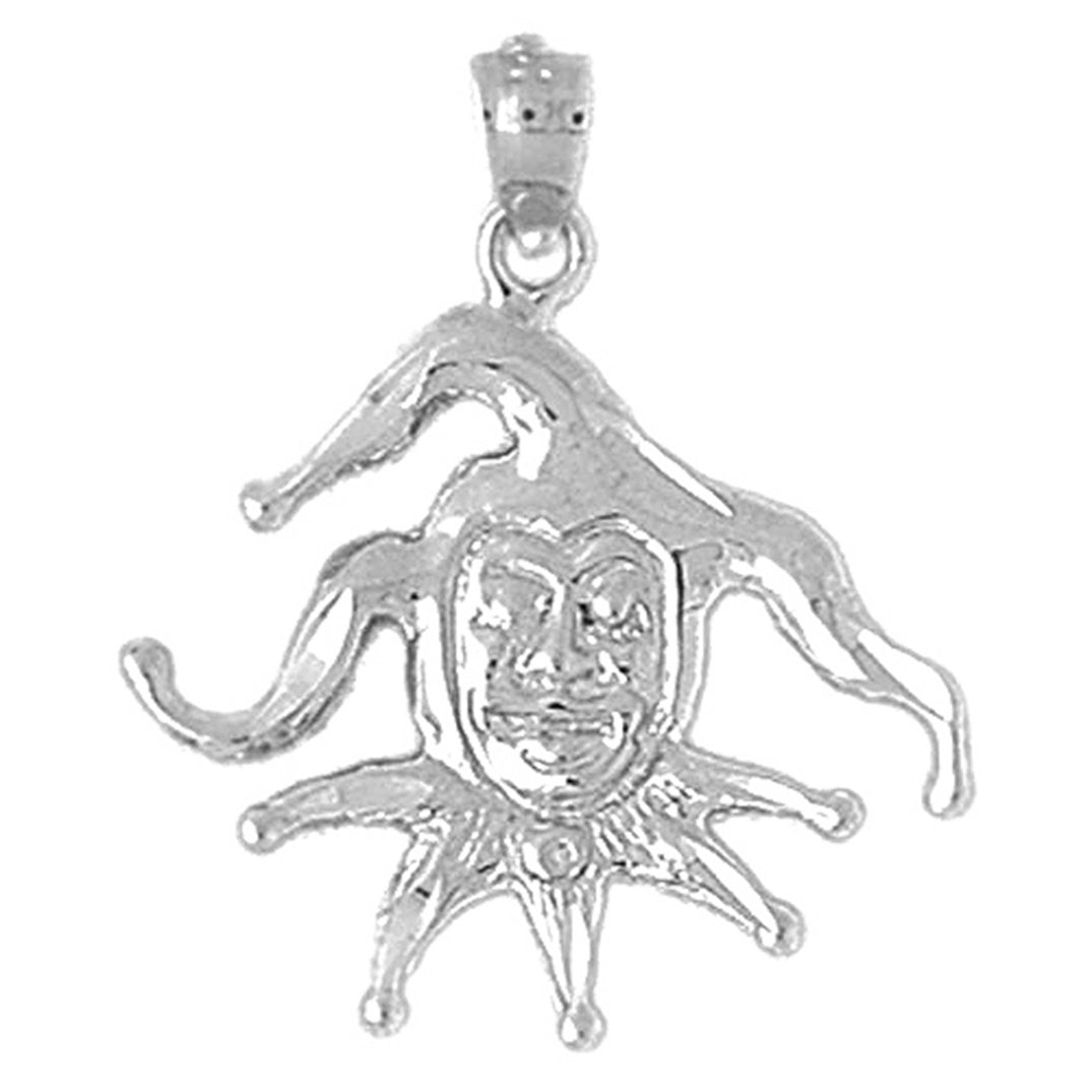 Sterling Silver Clown Pendant