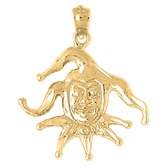 Yellow Gold-plated Silver Clown Pendant