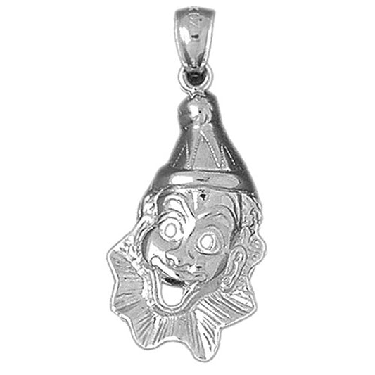 Sterling Silver Clown Pendant