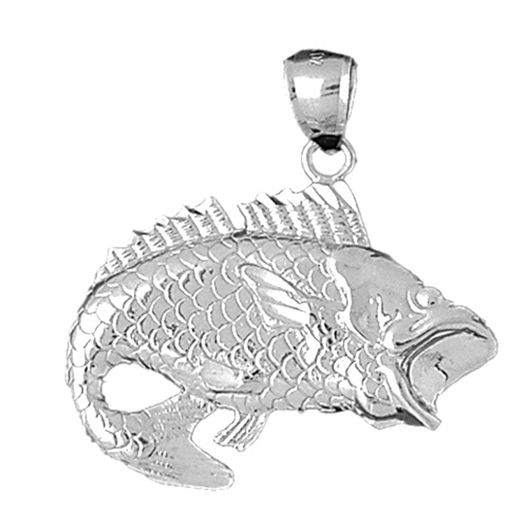 Sterling Silver Bass Pendant