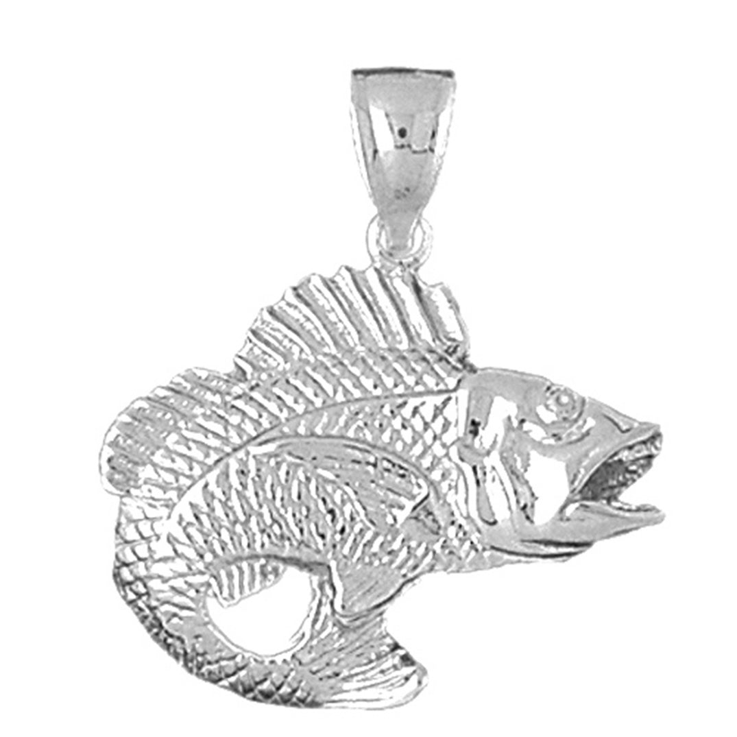 Sterling Silver Bass Pendant