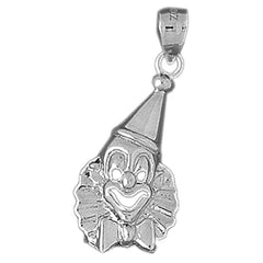 Sterling Silver Clown Pendant