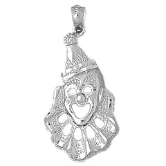 Sterling Silver Clown Pendant