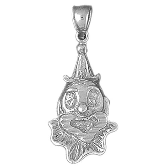 Sterling Silver Clown Pendant