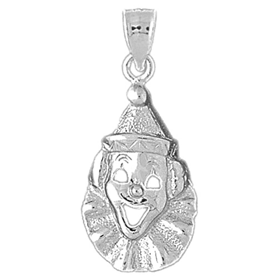 Sterling Silver Clown Pendant