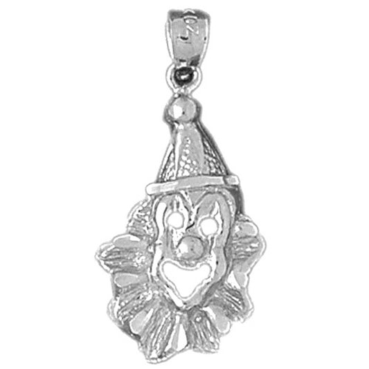 Sterling Silver Clown Pendant